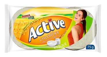 BonaVita ACTIVE Chlebíčky s jogurtovou polevou špaldové 75 g