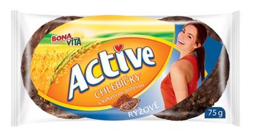 BonaVita ACTIVE Chlebíčky s kakaovou polevou špaldové 75 g