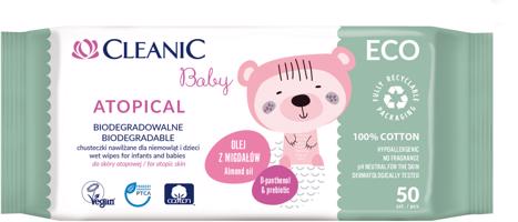 Cleanic baby ECO Atopic 50 pcs expirace