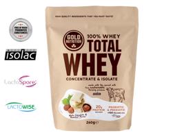 Gold Nutrition Total whey protein bílá čokoláda a lískový oříšek 260 g