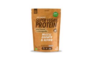Iswari Super vegan protein Slaný karamel a ašvaganda BIO 350 g
