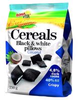 Bonavita Cereální polštářky s náplní Black white pillows s kokosem 250 g