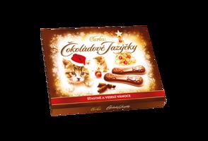 Carla Čokoládové jazýčky kočky Vánoce 100 g