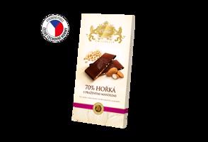 Carla Hořká čokoláda 70% s praženými mandlemi 80 g