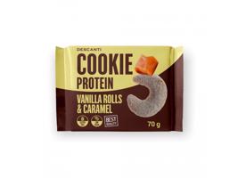 Descanti Cookie protein vanilla rolls a karamel 70 g