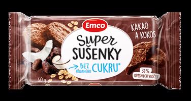 Emco Super sušenky kakao a kokos 60 g