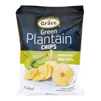 Grace Bezlepkové chipsy ze zelených banánů plantain solené 85 g