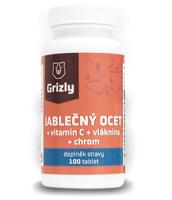 GRIZLY Jablečný ocet s vitamínem C, chromem a vlákninou 100 tablet