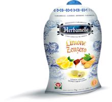 Herbamelle plněné bonbony citron - zázvor 75 g