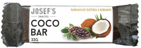 Josef's snacks Kokosová tyčinka s kakaem 33 g