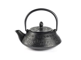 Litinová čajová konvice se sítkem 750 ml - černý dekor