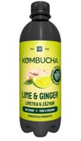 Long life biotea Kombucha limeta zázvor 500 ml