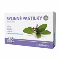 MedPharma Bylinné pastilky bez cukru, šalvěj, ženšen 36 pastilek