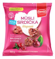 Semix Müsli srdíčka s klikvou a višněmi 50 g