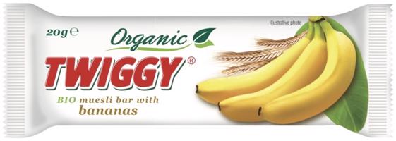 Twiggy Müsli organic s banány 20 g BIO